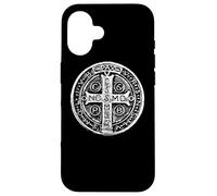 Médaille Saint Benoît Croix Saint Benoît Chrétien catholique Coque pour iPhone 16