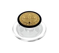 Médaille Saint Benoît Protection Pendentif Catholique Saint Benoît PopSockets PopGrip pour MagSafe