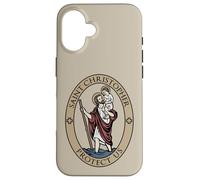 Médaille Saint Christophe porteur du Christ Coque pour iPhone 16