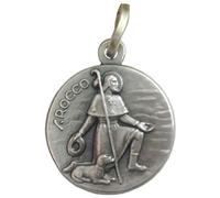 Médaille Saint-Rock protecteur de chien En Argent Massif 925