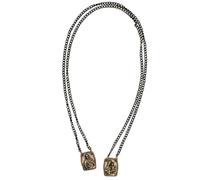 Médaille scapulaire bronze | Mont Carmel et Sacré Cœur | Étiquettes en métal sur chaîne | Excellent cadeau catholique pour première communion et confirmation, Métal, Pas de gemme