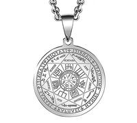 Médaille Talisman 7 Archanges Acier Inoxydable Bijoux Collier Occulte Amulette Protection pour Hommes et Femmes