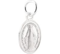 Médaille universelle de qualité 925 argent sterling Vierge Marie polie pendentif ovale double face bijoux catholiques