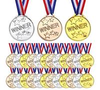 Médailles de 90pcs pour Les Enfants, 1, 5 '' Dia Plastic Médailles Award résistant aux Fonds de fondu avec 11, 8 ''Safety Buck par Participation pour Les événement