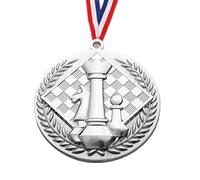 Médailles de récompense avec ruban de cou - Médailes de récompense d'échecs en de zinc, gagnant de la 1ère, 2ème, 3ème place en relief, médailles du tableau d'honneur des poids lourds, prix d