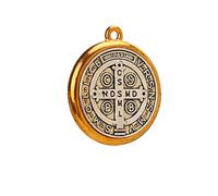Médailles de Saint Benoît Médaille de Saint Benoît Métal Antirouille Médaille de Saint Benoît Pendentif Hommes Garçons Cadeau Religieux Médailles Catholiques Medalla De San Benito, décor catholique