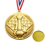 Médailles dorées et argentées en Bronze, légères médailles de Prix d'échecs, médailles de Gagnant, trophée de récompense, Cadeau avec Cordon pour échecs
