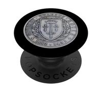 Médaillon avec blason familial de Sainte Jeanne d'Arc PopSockets PopGrip Adhésif