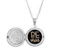 Médaillon avec citation « Be mine » - Cadeau d'anniversaire