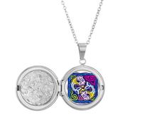 Médaillon avec gravure constellation Poissons Mexicon Culture Collier Hold Photo Bijoux Cadeau d'anniversaire