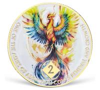 Médaillon coloré Phoenix de 2 ans NA AA Sobriété avec prière de sérénité NA puce de récupération NA célébrant une vie propre et sobre de 1 à 20 ans Narcotiques Anonymes Cadeaux pour homme femme