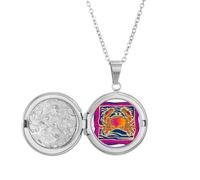 Médaillon constellation Cancer Mexicon Culture Gravure Collier Hold Photo Bijoux Cadeau d'anniversaire