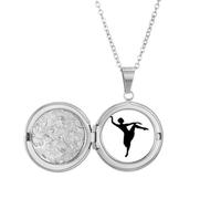 Médaillon de danse avec pendentif en forme de danseuse - Cadeau d'anniversaire