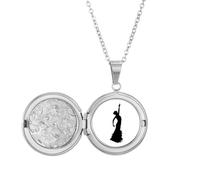 Médaillon de danse folklorique avec pendentif en forme de danseuse