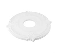 Médaillon de plafond en polyuréthane de 30,5 cm pour lumières et ventilateurs, rosace de plafond sculptée européenne, plaque de couverture légère résistante à l'humidité, ronde blanche, cache les