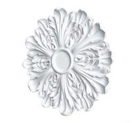 Médaillon de plafond en polyuréthane pour auvent de luminaire de style | Plaque ronde décorative blanche pour lustre, lampe suspendue dans le salon, la chambre à coucher