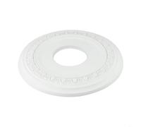 Médaillon de plafond, plaque décorative en polyuréthane pour ventilateur et lustre, rosace ronde blanche de 30 cm avec savoir-faire exquis pour l'amélioration de la maison
