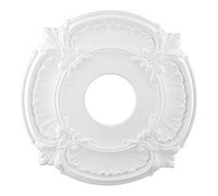 Médaillon de Plafond,Rosace Blanche Pour Ventilateur De Plafond | Design Européen Adhésif Décoration Sécurisée pour Installation de Lustre Destinée Propriétaires et