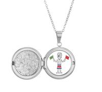 Médaillon drapeau chinois costa du Brésil pour accrocher une photo, bijoux, cadeau d'anniversaire