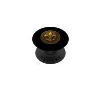 Médaillon héraldique Antique Fleur de Lis Art Vintage PopSockets PopGrip Adhésif
