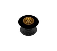 Médaillon héraldique Rond Antique Fleur de lys Foi PopSockets PopGrip Adhésif