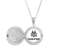 Médaillon Joking Follow My Heart Afraid - Cadeau d'anniversaire