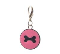 Médaillon Os Gravé Rose 5 X 2,5 Cm