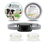 Médaillon Qilova - Collier Antiparasitaire Chien Naturel Protection Naturelle pour Chiens Anti Puce Et Tique (Noir)