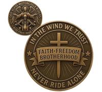 Médaillon Que Dieu Bénisse Les Motards - La Médaille Souvenir pour Garantir Une Conduite Sécurisée - Souvenir De Bénédiction pour Les Passionnés De Moto Hommes Femmes Lors D'activités