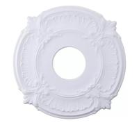 Médaillon rond de ventilateur de plafond en polyuréthane de 30,5 cm avec motif sculpté européen pour décoration d'intérieur, couvercle de luminaire blanc pour cacher les fissures, 300 x 90 x 24 mm