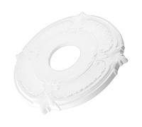 Médaillons de plafond - Médaillon de plafond blanc pour ventilateur | 240g PU Design européen élégant, éclairage pour les ventilateurs, décoration intérieure, bureaux, hôtels, cuisines 12,01 pouces