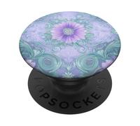 Médaillons Lavande Majolique Floral Géométrique PopSockets PopGrip Adhésif