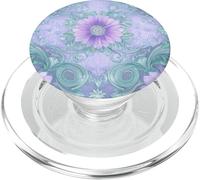 Médaillons Lavande Majolique Floral Géométrique PopSockets PopGrip pour MagSafe