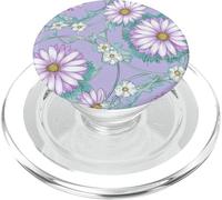 Médaillons Lavande Majolique Floral Géométrique PopSockets PopGrip pour MagSafe
