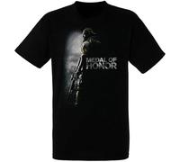 Medal of Honor Cover Art T-Shirt Graphic Top Printed Shirt Short-Sleeve Tee Mens Black Black L