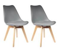 Lot de 2 Chaises Scandinaves Grises - MEDALINE - ALTOBUY Gris G