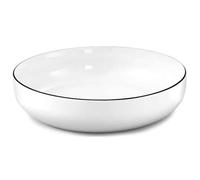 YAKA Porcelaine Blanche Assiette Creuse D20 Médard de NOBLAT Liseret NOIR