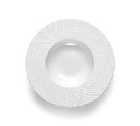 MÉDARD DE NOBLAT - Assiette creuse - D20 cm - Sherane - Porcelaine - Lot de 6 - Blanc