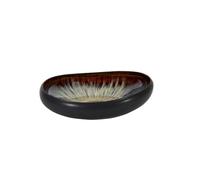 Médard de Noblat - Assiette creuse - D21 cm - Gao - Grès naturel - Lot de 6 - Noir et Vert
