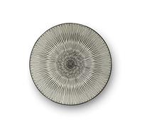 Médard de Noblat - Assiette dessert - D20 cm - Hypnose - Grès - Lot de 6 - Crème et Noir