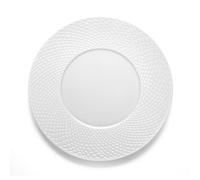 MEDARD DE NOBLAT - Assiette plate - D27 cm - Sherane - Porcelaine - Lot de 6 - Blanc