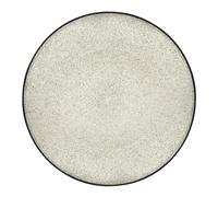 Médard de Noblat - Assiette plate - D27 cm - Tess Flanelle - Grès - Lot de 6 - Crème et Noir