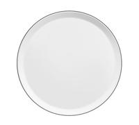 Médard de Noblat - Assiette plate - D27 cm - Yaka - Porcelaine - Lot de 6 - Blanc et Noir