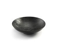 Médard de Noblat - Assiette salade et pâtes - D19 cm - Magma - Grès - Lot de 6 - Noir