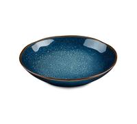 Médard de Noblat - Assiette salade et pâtes - D20.5 cm et 50 cl - Vertigo Denim - Grès - Lot de 6 - Bleu