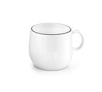 YAKA Porcelaine Blanche Tasse 20cl Médard de NOBLAT Liseret NOIR
