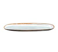 Médard de Noblat - Plat ovale grand modèle - D35.5 cm - Shadow - Grès - Lot de 2 - Bleu clair