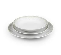 MEDARD DE NOBLAT - Service de vaisselle - Byblos - Porcelaine - Lot de 18 assiettes - Blanc