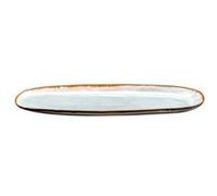 MÉDARD DE NOBLAT - SHADOW AQUA - 2 plats longs 35.5cm Grès émaillé G