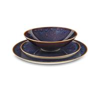 Médard de Noblat Yumi service 18 assiettes, grès, bleu